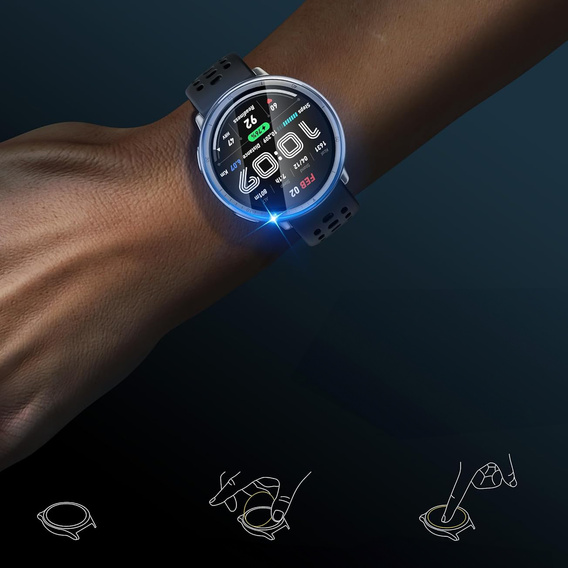 2x hybridné sklo ERBORD pre Amazfit Active 2