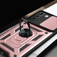 Obal na mobil pre Samsung Galaxy S22 5G, CamShield Slide, ružové rose gold