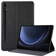Puzdro pre Samsung Galaxy Tab S9 FE+ Plus, Smartcase s priestorom pre stylus, čierne