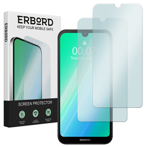 2x tvrdené sklo pre Huawei Y5 2019, ERBORD 9H Hard Glass na displeji