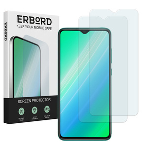 2x tvrdené sklo pre Xiaomi Redmi Note 8 Pro, ERBORD 9H Hard Glass na displeji