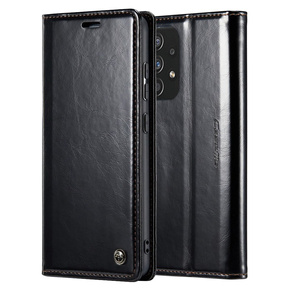 CASEME flipové puzdro pre Samsung Galaxy A33 5G, Waxy Textured, čierne