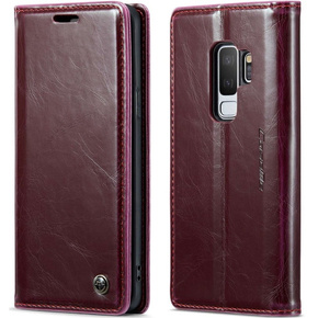 CASEME flipové puzdro pre Samsung Galaxy S9+ Plus, Waxy Textured, červené