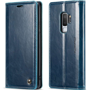 CASEME flipové puzdro pre Samsung Galaxy S9+ Plus, Waxy Textured, modré