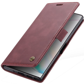 CASEME puzdro pre Samsung Galaxy Note 10 Plus/5G, Leather Wallet Case, červené