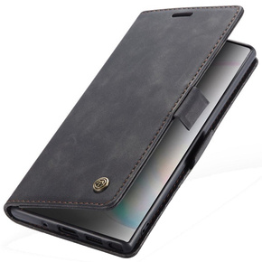 CASEME puzdro pre Samsung Galaxy Note 10 Plus/5G, Leather Wallet Case, čierne