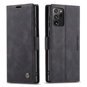 CASEME puzdro pre Samsung Galaxy Note 20 Ultra, Leather Wallet Case, čierne