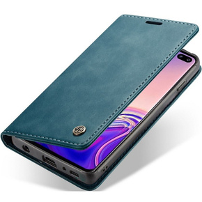 CASEME puzdro pre Samsung Galaxy S10, Leather Wallet Case, modré