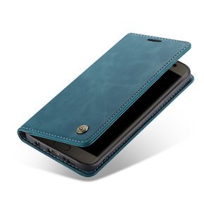 CASEME puzdro pre Samsung Galaxy S7 Edge, Leather Wallet Case, modré
