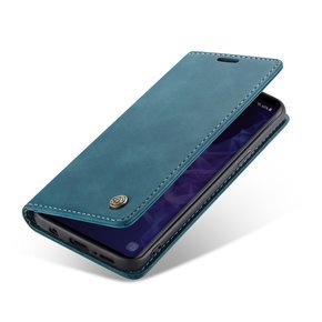 CASEME puzdro pre Samsung Galaxy S9, Leather Wallet Case, modré
