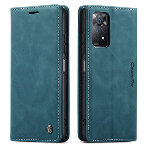 CASEME puzdro pre Xiaomi Czerwonemi Note 11 Pro 4G/5G, Leather Wallet Case, zelený