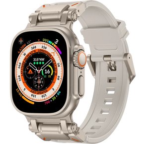 ERBORD ProTech remienok pre Apple Watch 1/2/3/4/5/6/7/8/9/SE/Ultra/Ultra 2 42/44/45/49MM, biely