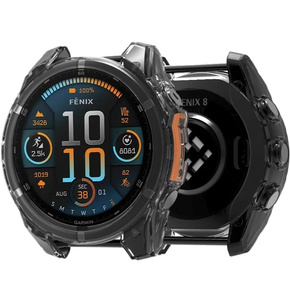 Etui Ochronne Silikonowe do Garmin Fenix 6 / 6 Pro, Case, Przezroczyste Czarne