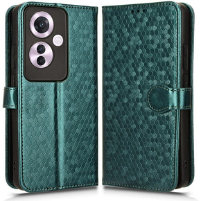 Flipové puzdro pre Oppo Reno 11F 5G, Wallet Rhombus, zelený