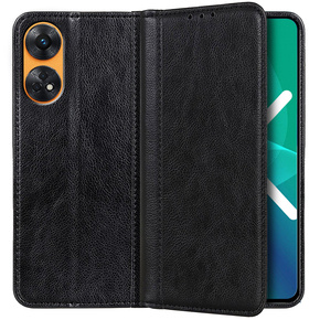 Flipové puzdro pre Oppo Reno8 T, Split Leather, čierne