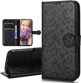 Flipové puzdro pre Samsung Galaxy M15 5G, Wallet Rhombus, čierne