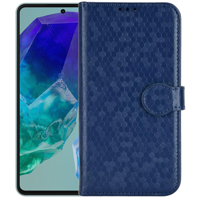 Flipové puzdro pre Samsung Galaxy M55 5G, Wallet Rhombus, čierne