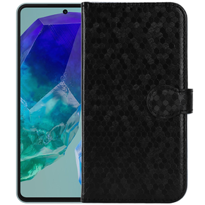 Flipové puzdro pre Samsung Galaxy M55 5G, Wallet Rhombus, modré