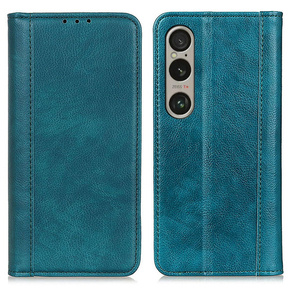 Flipové puzdro pre Sony Xperia 1 VI, Split Leather, zelený