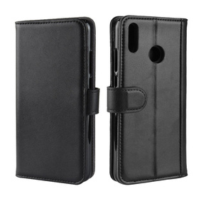 Klapkové puzdro pre Huawei Honor 8X, Split Leather Wallet, čierne