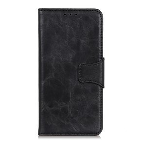 Klapkové puzdro pre Huawei Y6P, Split Leather Wallet, čierne