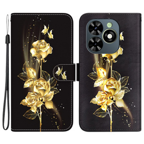 Klapkové puzdro pre Infinix Hot 40i, Wallet, Butterfly rose