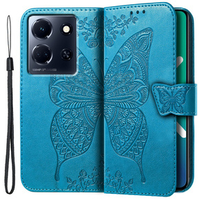 Klapkové puzdro pre Infinix Note 30 5G, Butterfly, modré