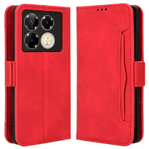 Klapkové puzdro pre Infinix Note 40 Pro Plus, Card Slot, červené