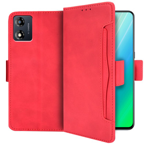 Klapkové puzdro pre Motorola Moto E13, Card Slot, červené