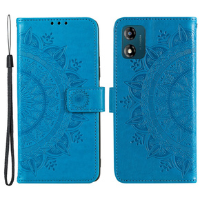 Klapkové puzdro pre Motorola Moto E13, Mandala Flower, modré