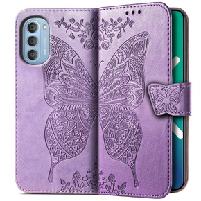 Klapkové puzdro pre Motorola Moto G51 5G, Butterfly, fialové