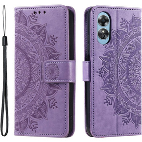 Klapkové puzdro pre Oppo A17, Mandala, fialové