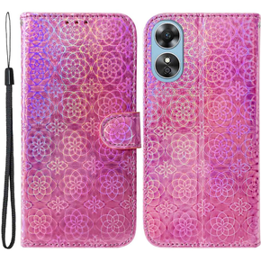 Klapkové puzdro pre Oppo A17, Wallet mandala, ružové