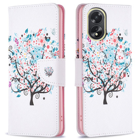 Klapkové puzdro pre Oppo A38 4G / Oppo A18 4G, Wallet, Colorful Tree biele