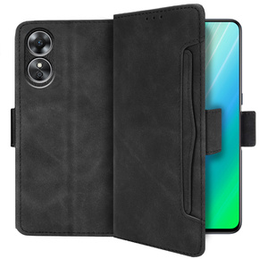 Klapkové puzdro pre Oppo A78 4G, Card Slot, čierne