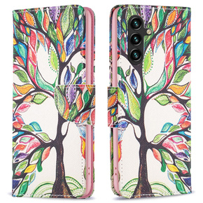 Klapkové puzdro pre Samsung Galaxy A05s, Wallet, Tree of life, biele