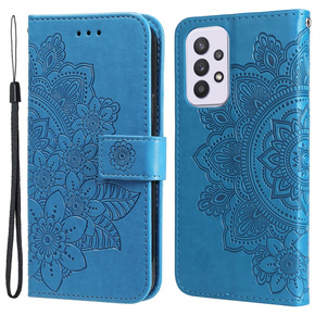 Klapkové puzdro pre Samsung Galaxy A33 5G, Mandala Flower, modré