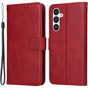Klapkové puzdro pre Samsung Galaxy A34 5G, Leather Wallet, červené