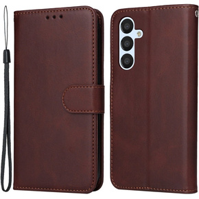 Klapkové puzdro pre Samsung Galaxy A34 5G, Leather Wallet, hnedé