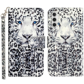 Klapkové puzdro pre Samsung Galaxy A35 5G, Wallet, Leopard