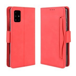 Klapkové puzdro pre Samsung Galaxy A51, Card Slot, červené