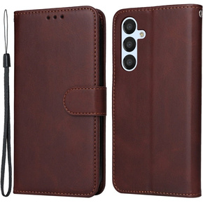 Klapkové puzdro pre Samsung Galaxy A54 5G, Leather Wallet, hnedé