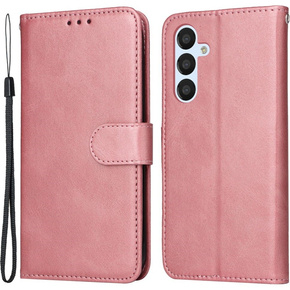 Klapkové puzdro pre Samsung Galaxy A54 5G, Leather Wallet, ružové rose gold