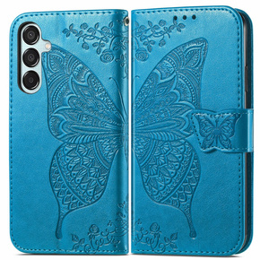 Klapkové puzdro pre Samsung Galaxy M15 5G, Butterfly, modré