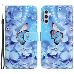 Klapkové puzdro pre Samsung Galaxy M15 5G, Wallet, Flower and Butterfly