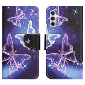 Klapkové puzdro pre Samsung Galaxy M15 5G, Wallet, Sparkling Butterflies