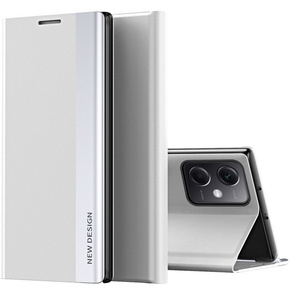 Klapkové puzdro pre Xiaomi Poco X5 Pro 5G / Redmi Note 12 Pro, Side Magnetic, strieborné