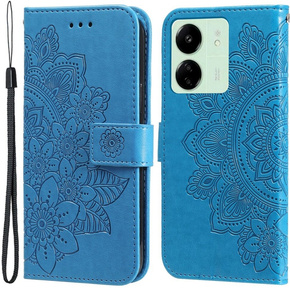 Klapkové puzdro pre Xiaomi Redmi 13C / Poco C65, Mandala Flower, modré