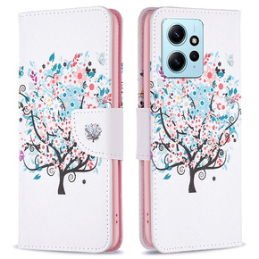 Klapkové puzdro pre Xiaomi Redmi Note 12 4G, Wallet, colorful tree , biele