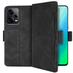 Klapkové puzdro pre Xiaomi Redmi Note 12 Pro+ 5G, Card Slot, čierne